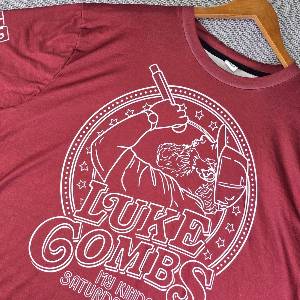 Oklahoma Sooners x Luke Combs Concert Shirt XXL My Kinda Saturday Night Tour OU